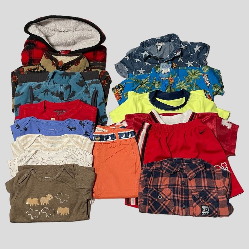 Baby Boy Clothing Lot of 16 Pieces Fleece Jacket Vest Long Sleeve 18M 24M 2T